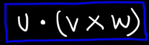 <p>or cross product of the three vectors</p>