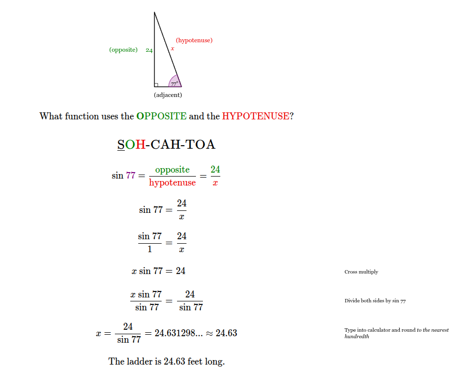 <p><span style="font-family: KaTeX_Main, "Times New Roman", serif; line-height: 1.2; font-size: 1.21em;"><span>The&nbsp;ladder&nbsp;is&nbsp;24.63&nbsp;feet&nbsp;long.</span></span></p>