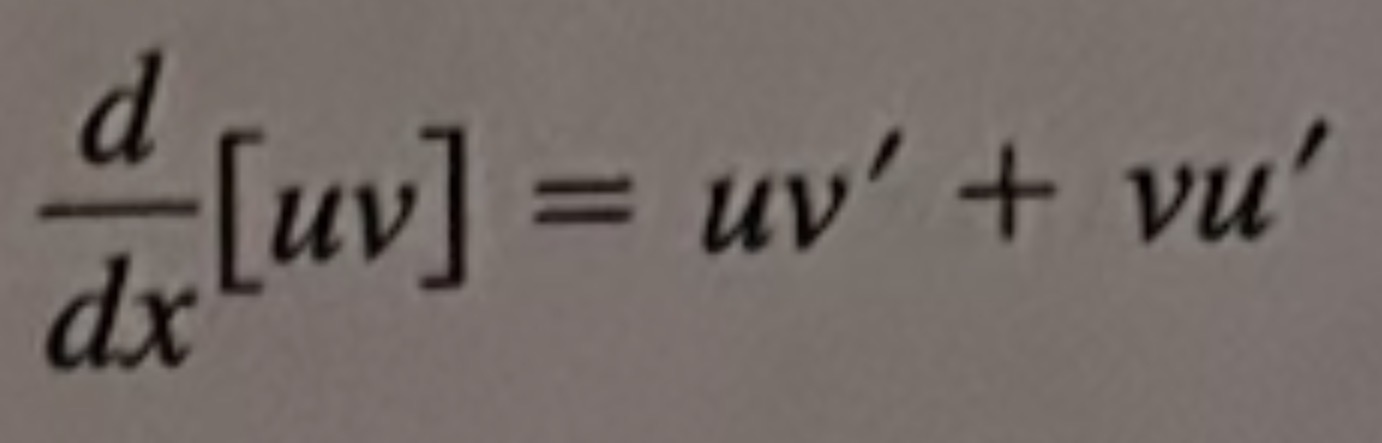 <p>u′v + uv′</p>