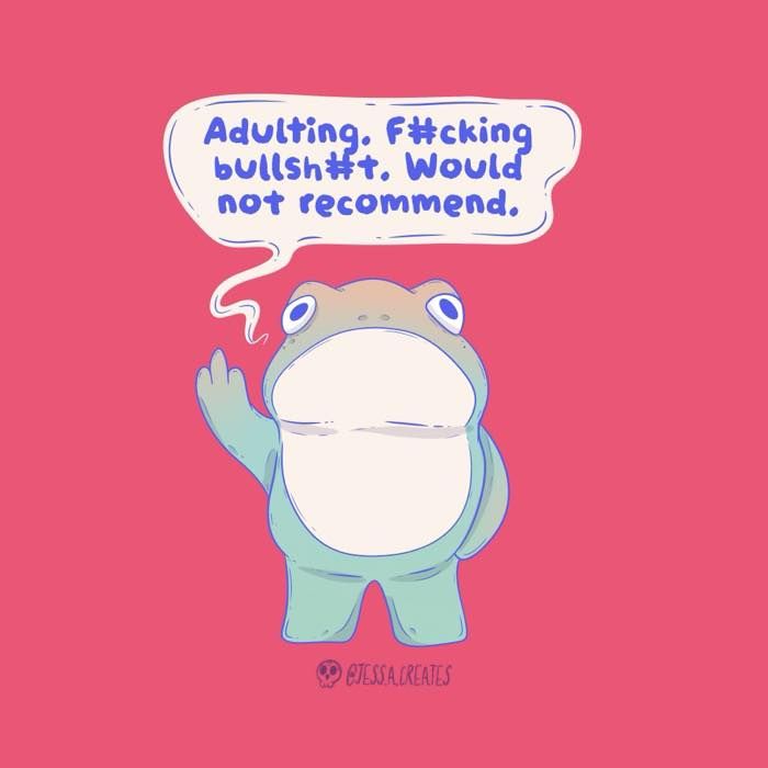 <p>be at odds with the adult world</p>