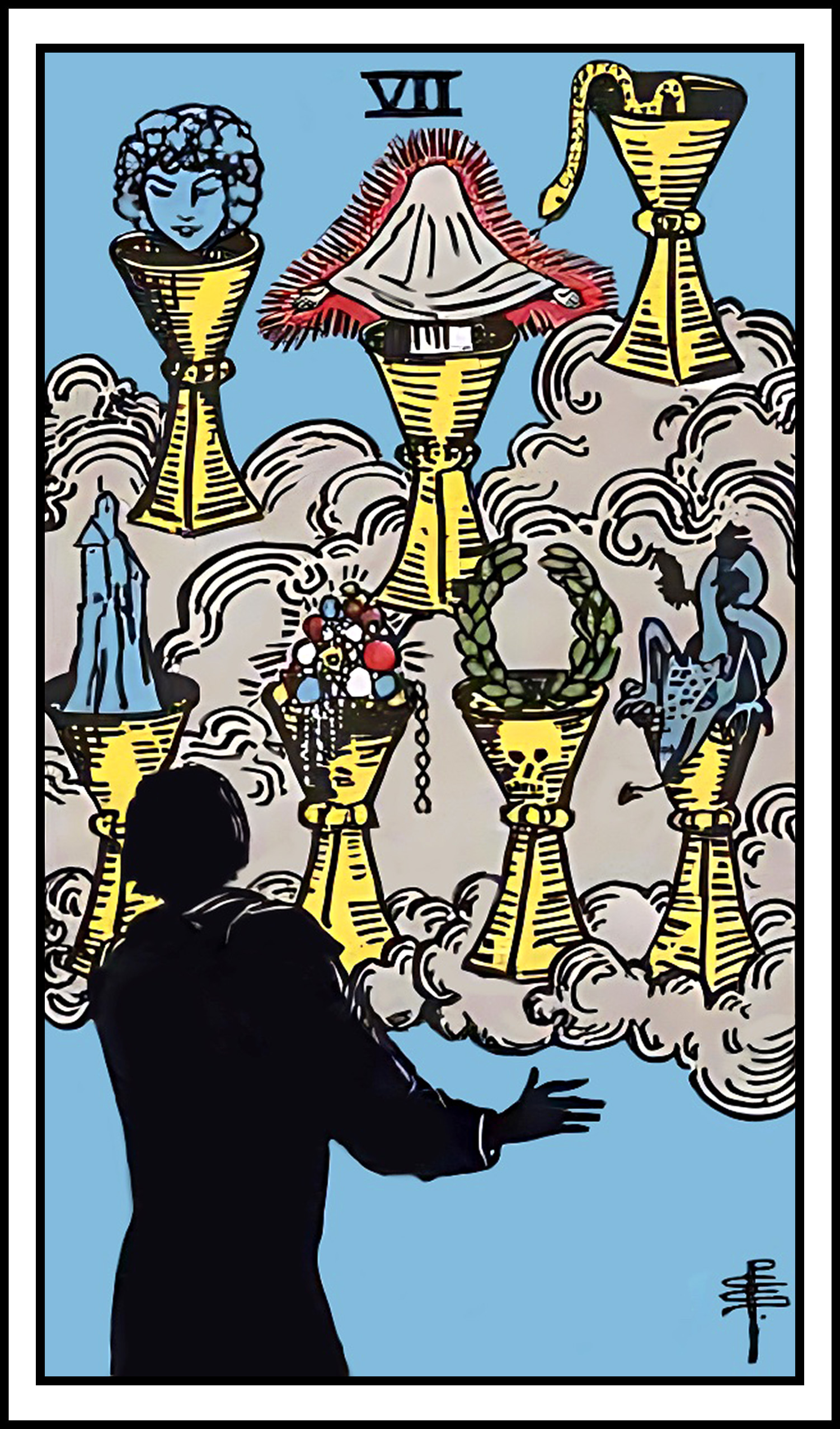 <p>7 of cups</p>