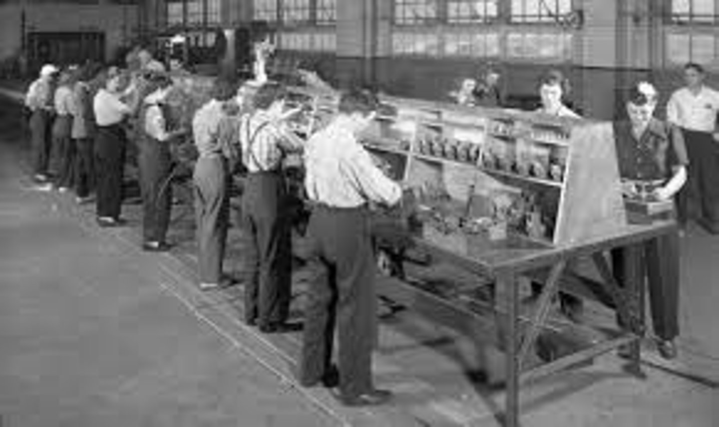 <p>A system for making massive quantities of the same product.</p>