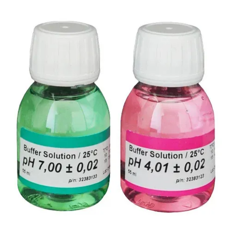 <p>The process of adjusting the readings of an electrode, typically a pH electrode, by using standard buffer solutions to ensure accurate measurements. 1. Prepare pH buffers (typically pH 4, pH 7, and pH 10). 2. Rinse electrode with distilled water. 3. Immerse in pH 7 buffer and calibrate. 4. Repeat for other buffers.</p>