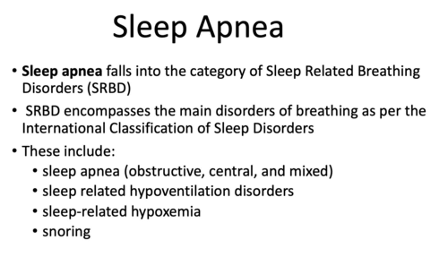 <p>Sleep apnea</p>