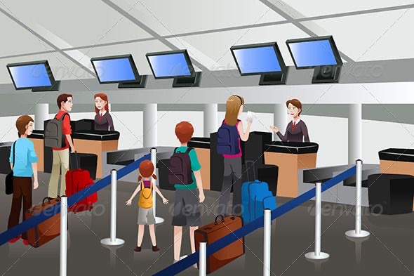 <p>check-in desk </p>