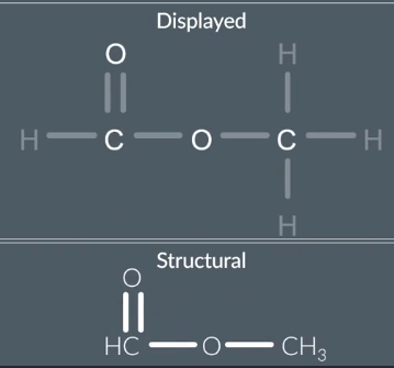 <ul><li><p>Collapse any non hydrogen atom along with any other non hydrogen atom into one group </p></li><li><p>then remove the bonds</p></li><li><p>reorganise the symbols of each group in alphabetical eg) C 1rst , H 2nd , N 3rd, O 4th</p></li><li><p>put altogether</p></li><li><p>when you have a regular CH3 group, we write that first/as the first cabon </p></li></ul><p></p>