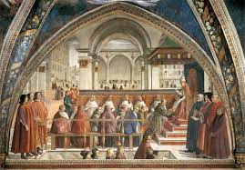<p>CONFIRMATION OF THE FRANCISCAN RULE BY POPE HONORIUS III</p>
<p>%%<strong>(FIFTEENTH-CENTURY ITALY)</strong>%%</p>
<p>==<strong>(FLORENTINE ART IN 2ND HALF OF 15TH CENTURY)</strong>==</p>