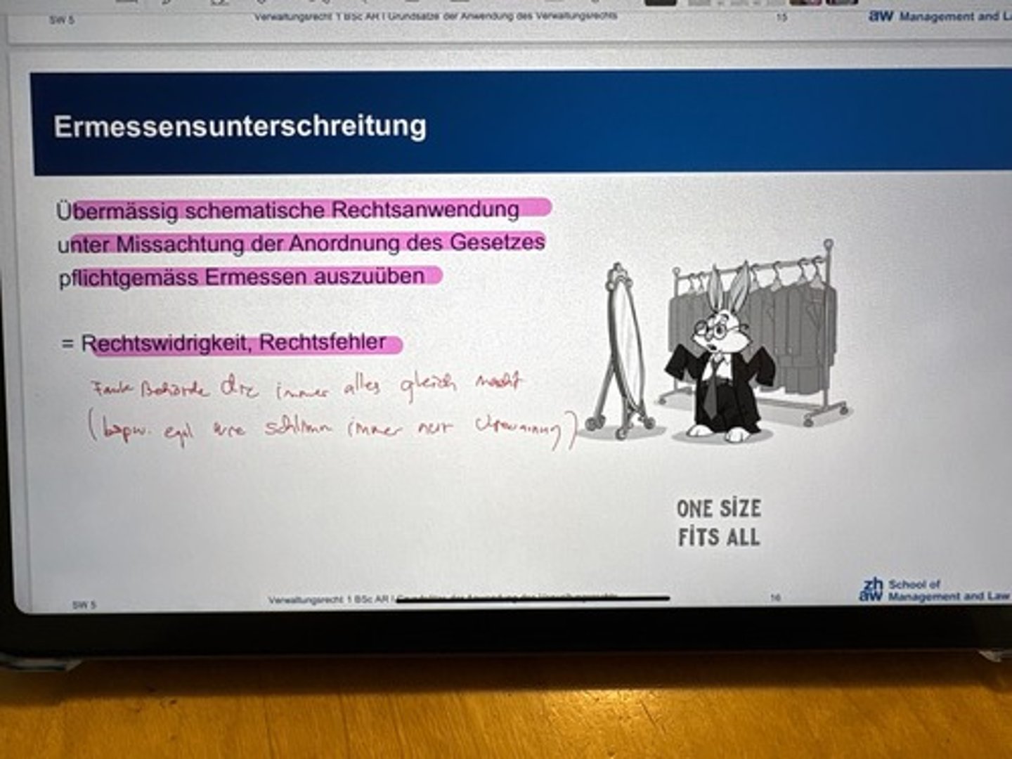 <p>Übermässig schematische Rechtsanwendung unter Missachtung der Anordnung des Gesetzes pflichtgemäss Ermessen auszuüben</p><p>= Rechtswidrigkeit, Rechtsfehler</p>