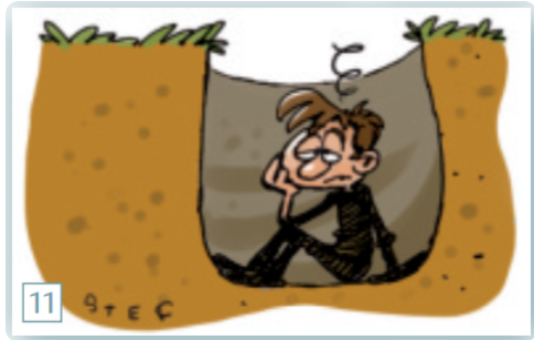 <p>wat betekent: in de put zitten</p>