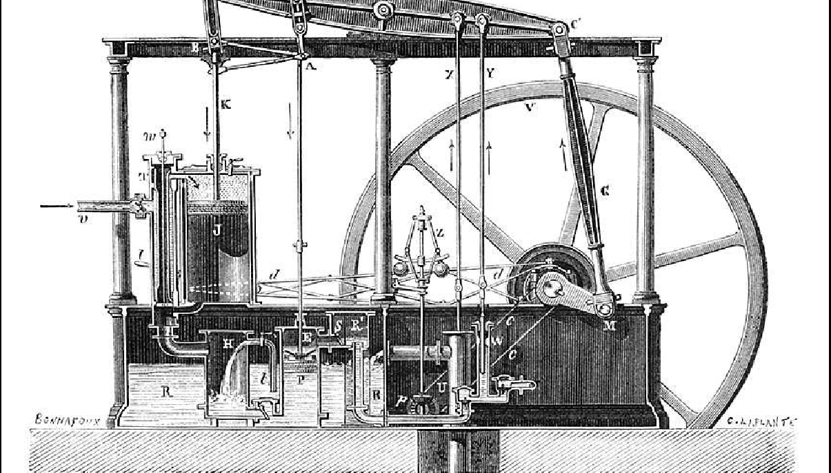 <p>James Watt,, Macchina a vapore</p>