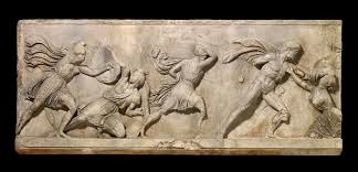 <p>continuous banal of painted or sculpted decor</p>