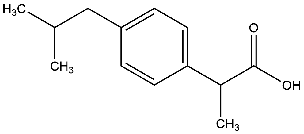 <p>14. The following structural formula represents the non-selective cyclooxygenase inhibitor (COX inhibitor) ibuprofen, which is used to treat pain, inflammation, and fever. Ibuprofen occurs in two different isomeric forms.</p><p>With which nomenclature are these isomeric forms designated?</p><p>A. cis- and trans-</p><p>B. E- and Z-</p><p>C. erythro- and threo-</p><p>D. R- and S-</p><p>E. syn- and anti-</p>