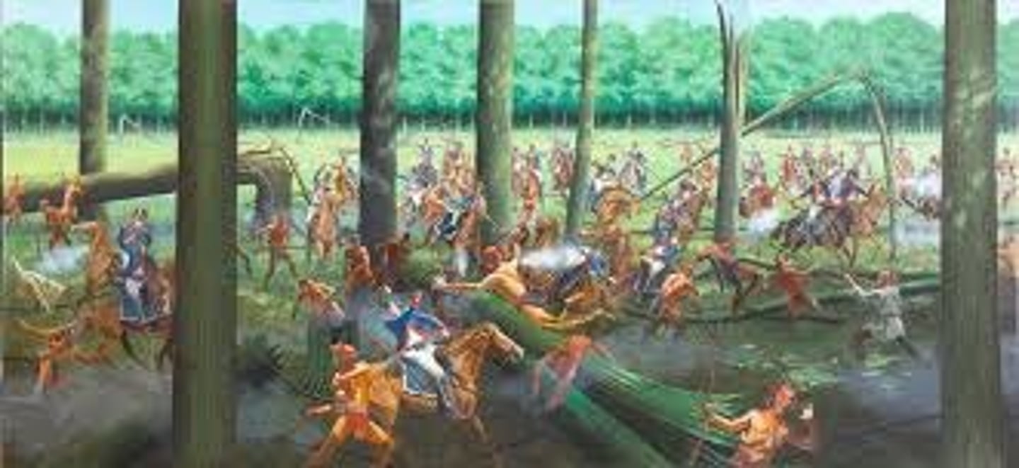 <p>In 1794, the U.S. Army led by General Anthony Wayne defeated the American Indians at this battle in northwestern Ohio. (p. 113)</p>
