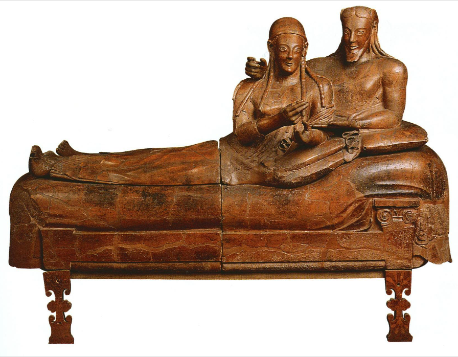 <p>Etruscan Sarcophagus Lid from Caere (525 BC)</p>
