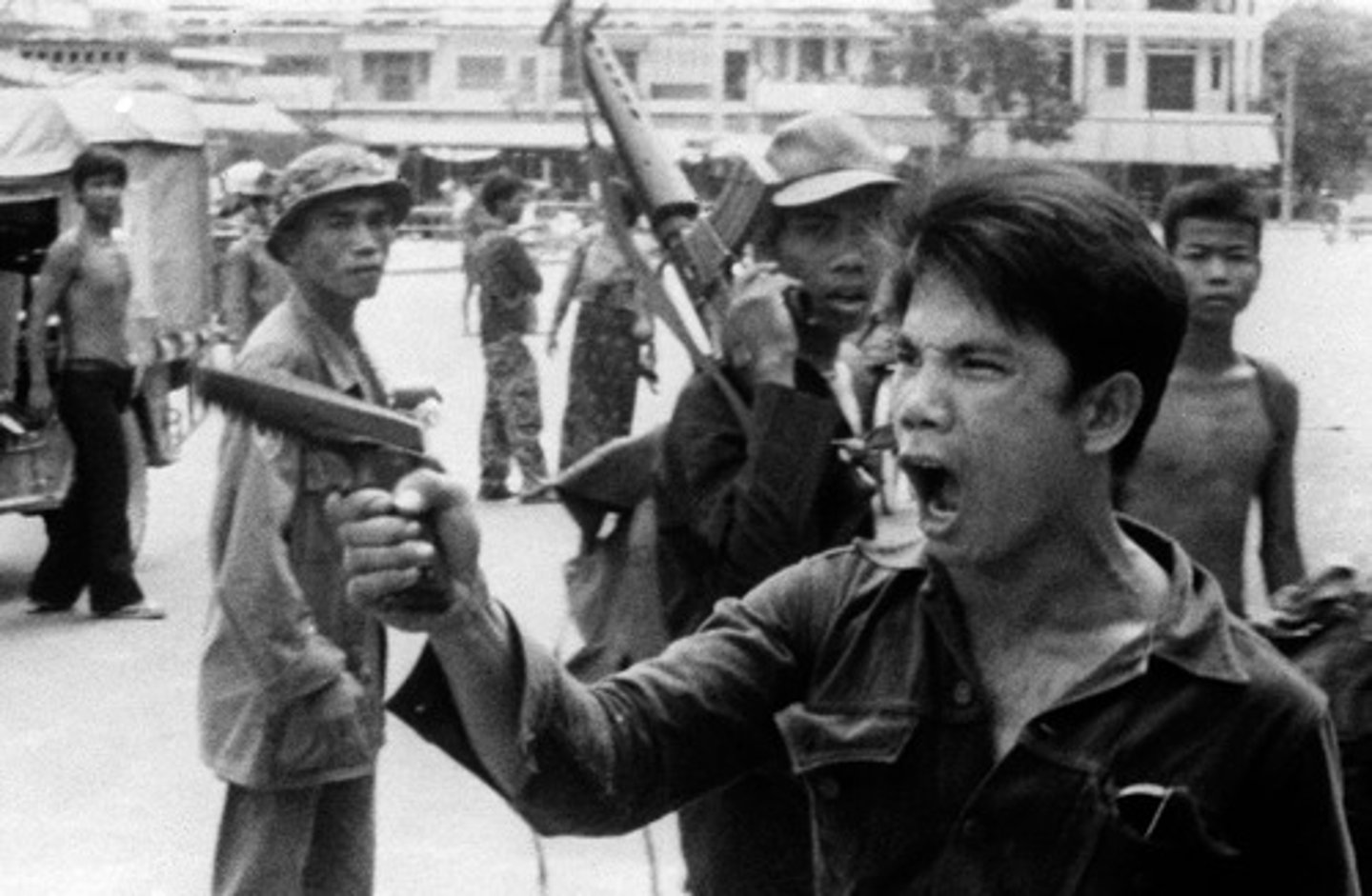 <p>A group of communist guerillas in Cambodia during the late 20th century, led by Pol Pot, that killed over a million people to remove all western influence from the country.</p>