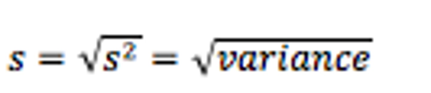<p>the square root of the sample variance</p>