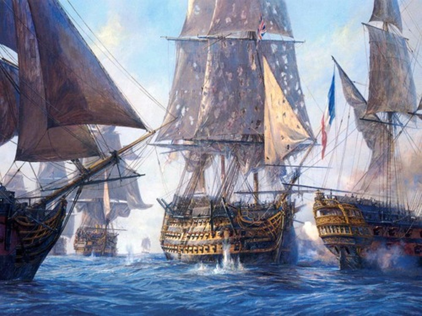 <p>A major naval battle and defeat for the combined French and Spanish ships. It showed that the English would keep control of the seas and would remain safe from French invasion.</p>