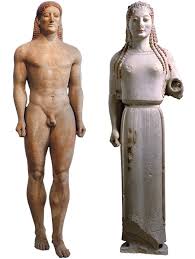 <p>Statue of female/male used to mark graves</p>