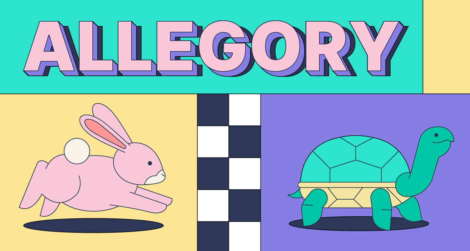 <p>Fictional work in which the characters represent ideas or concepts.</p><p>Ex: Tortoise and Hare- Slow and steady wins the race</p>