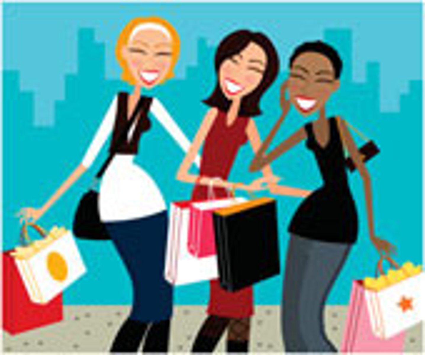 <p>They (fem.) want to go shopping.</p>