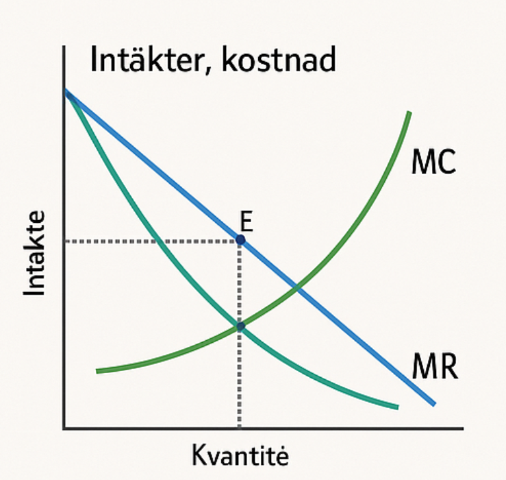 <p>intäkt,kostands grafen vad vissar den, ge exmple</p>