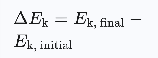 <p>The formula shows the change which equals the net work done.</p>