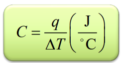 <p>heat capacity</p>