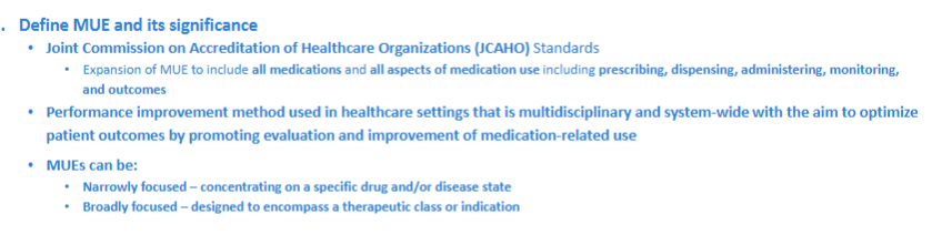 <p>prescribing, dispensing, administering, monitoring, and outcome</p>