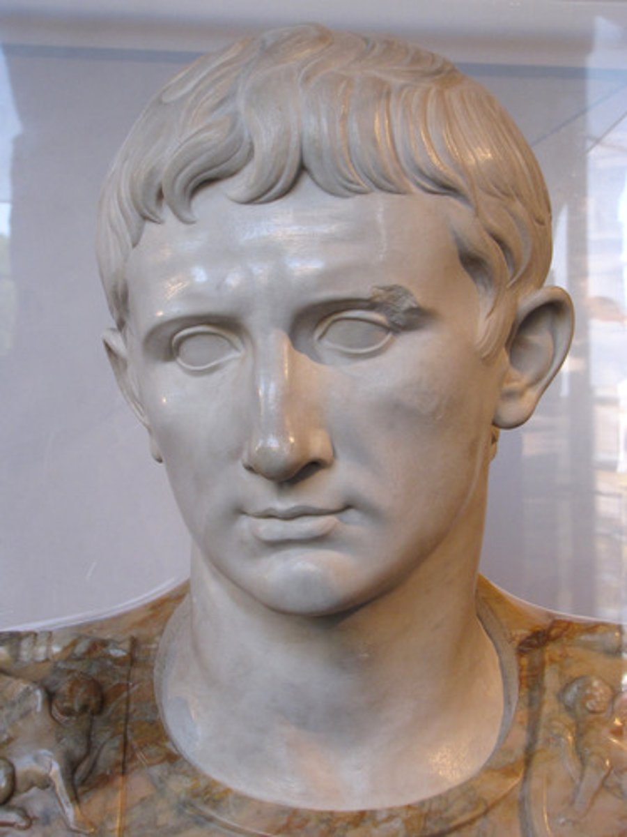 <p>Octavian (soon to be Augustus) defeated Marc Antony and Cleopatra in this naval battle off the west coast of Greece</p>