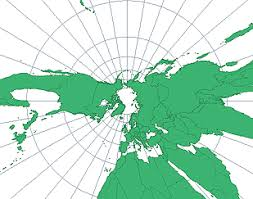 <ul><li><p>Azimuthal projection</p></li><li><p>Great circles appear as straight lines</p></li><li><p>Useful for navigation</p></li></ul><p></p>
