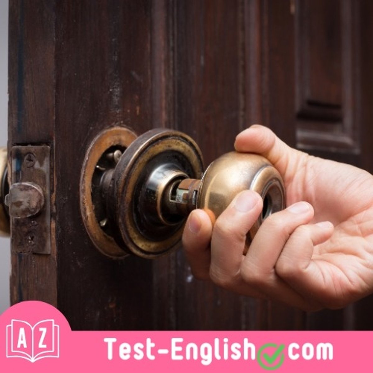 <p>The handle has _____ the door. (2 words)</p>