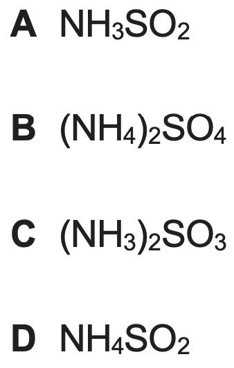 <p>What is the correct formula for ammonium sulphate?</p>