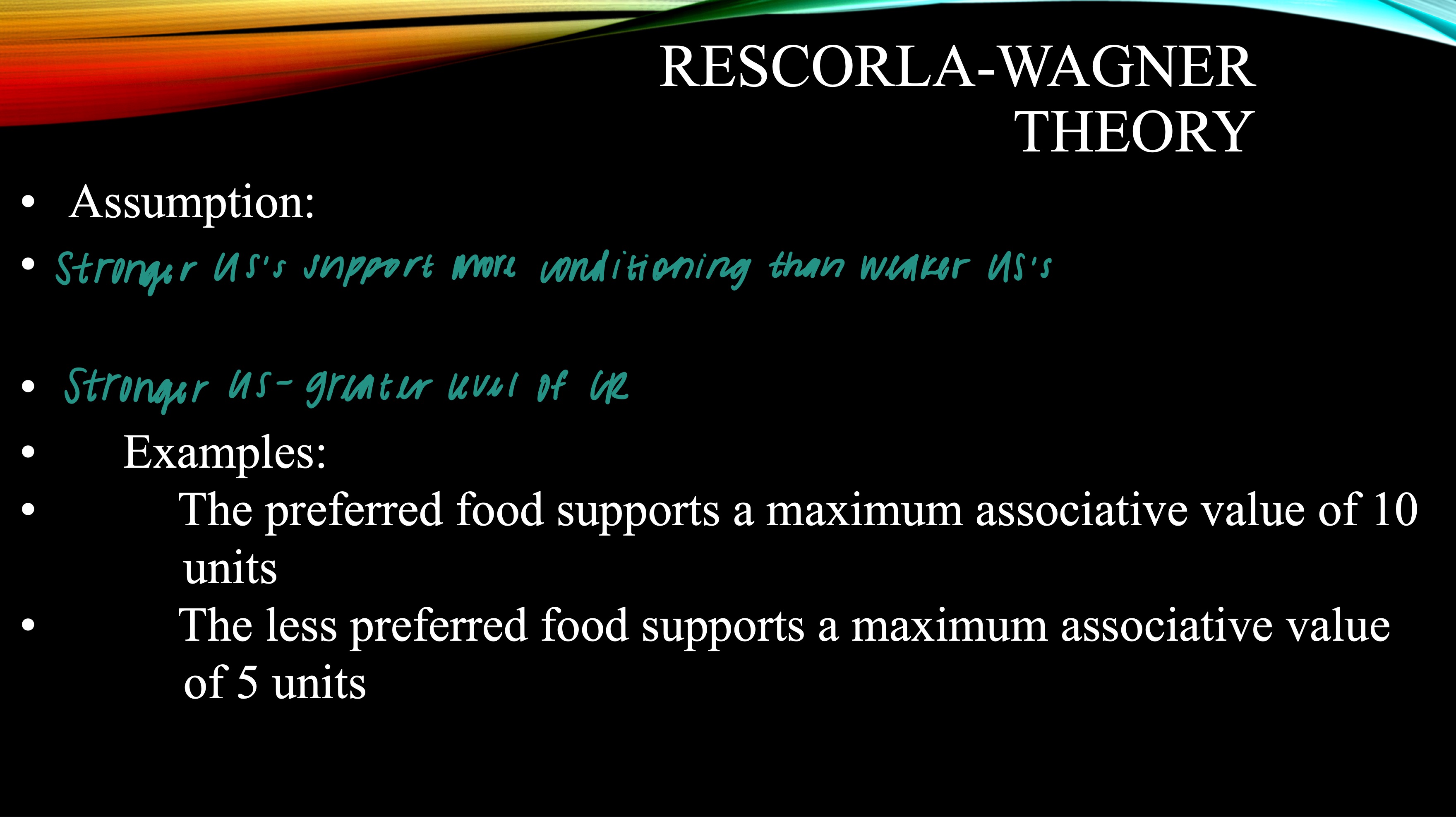 <p>rescorla-wagner model</p>