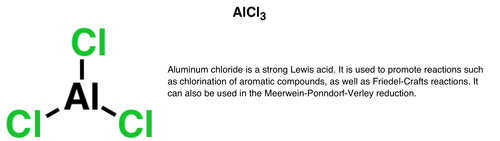 AlCl3

since Al only has 6 electrons in its outer shell