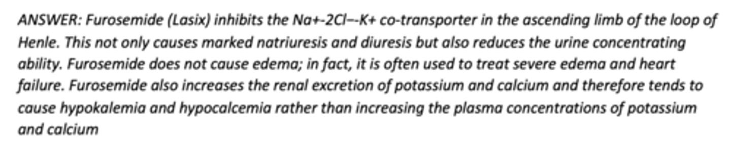 <p>D) Decreased ability to concentrate the urine</p>