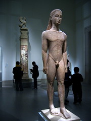 statue of male youth ca. 600 BC, marble