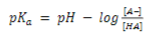 <p>At halfway point, pH = pKa</p>