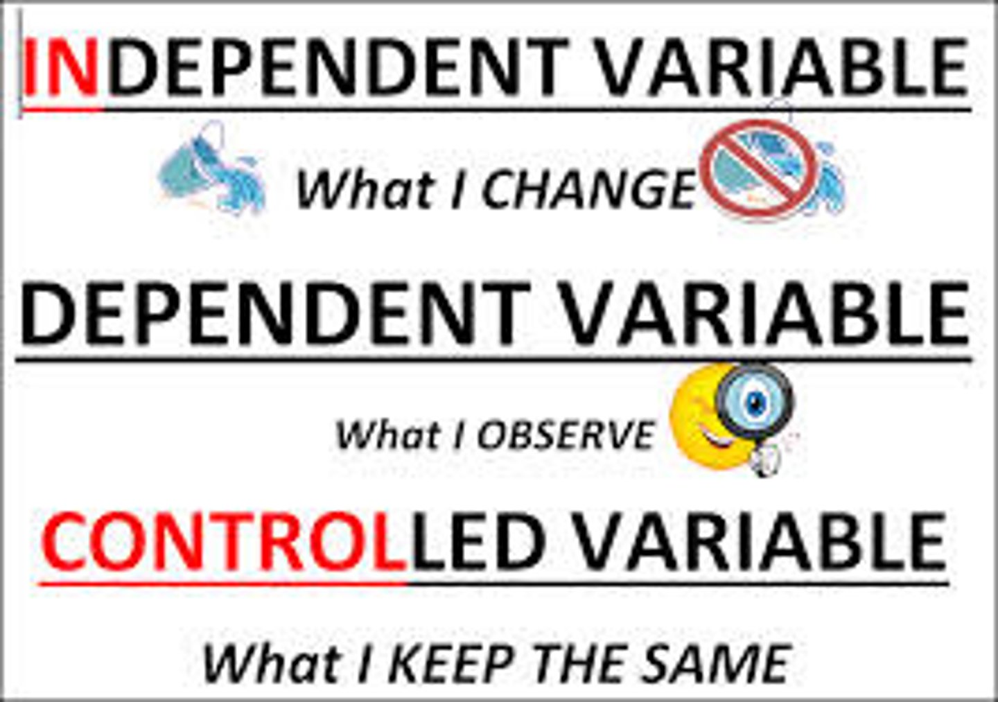 <p>not graphed; variables that are kept the same to create a fair test</p>