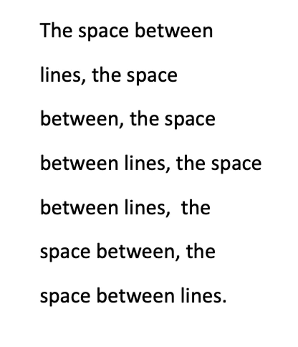 <p>the verticle space between lines of text</p>