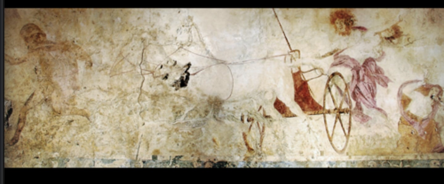 <p>wall painting<br>C. 340 BC. <br>Vergina<br>Late Classical Period</p>