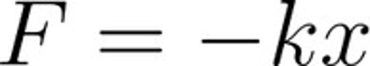 <p>the force exerted on an object by a compressed or stretched spring. It is a restoring force, which means it is oriented towards equilibrium</p>