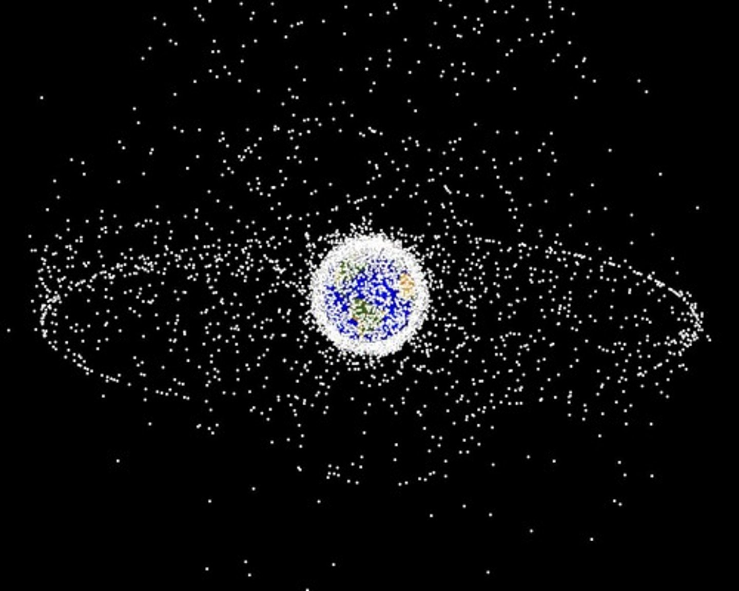 <p>Debris from artificial objects orbiting earth</p>