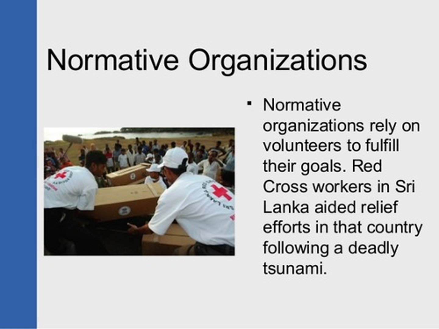 <p>(B) Normative Organization</p><p>Because members are united by a sense of purpose as opposed to economic reasons, this would be an example of a Normative Organization.</p>