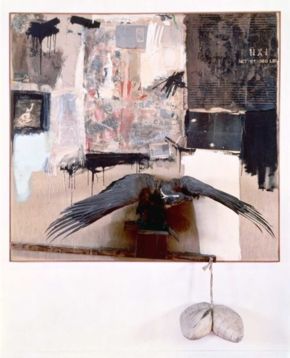 <p>Assemblage Art, Rauschenberg, American, 1959</p>