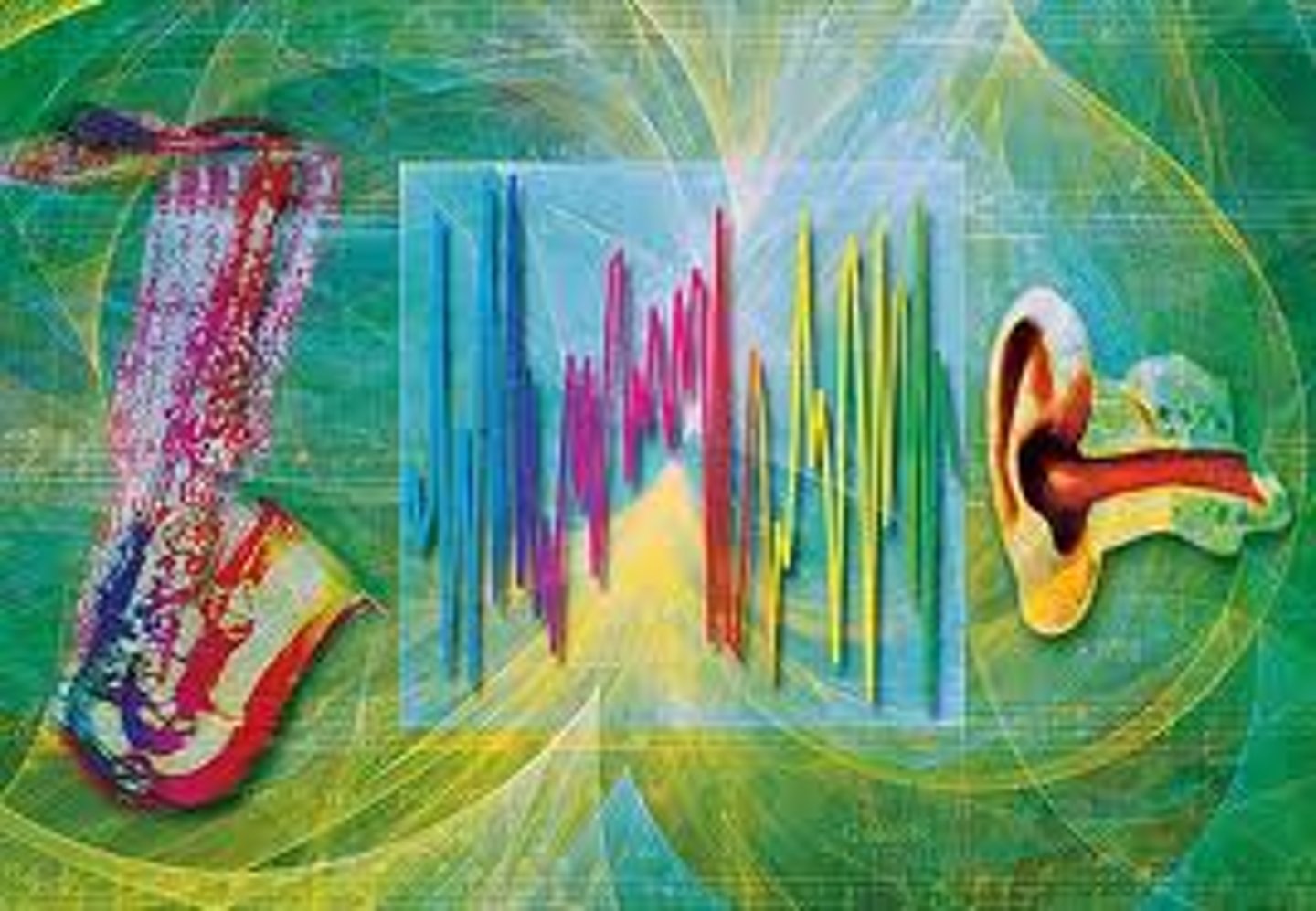 <p>sound occurs though the movement of air molecules at different wavelengths(pitch) and amplitudes(loudness)<br>also known as: <strong>auditory</strong></p>