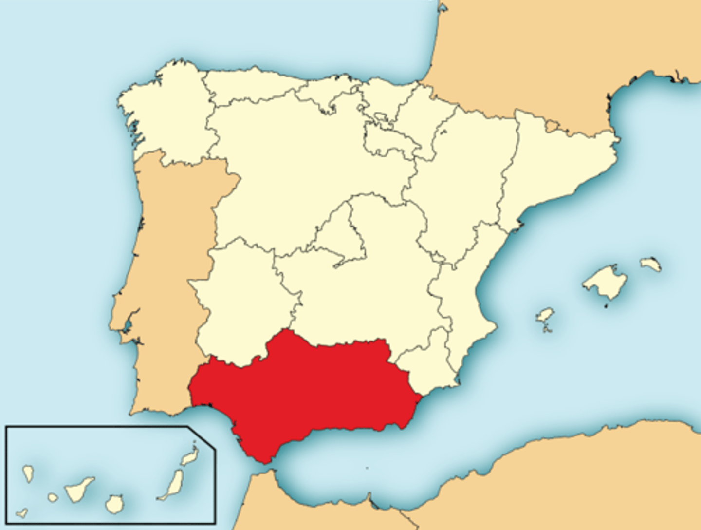 <p>Sevilla, Cordoba, Granada, Malaga (Royal Alcazar, La Mesquita-Catedral de Cordoba, Feria de Sevilla, La Alhambra, y el Flamenco)</p>