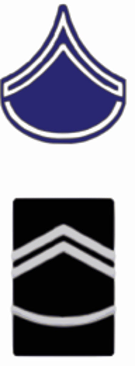 <p>2 Chevrons, 1 Rocker</p>