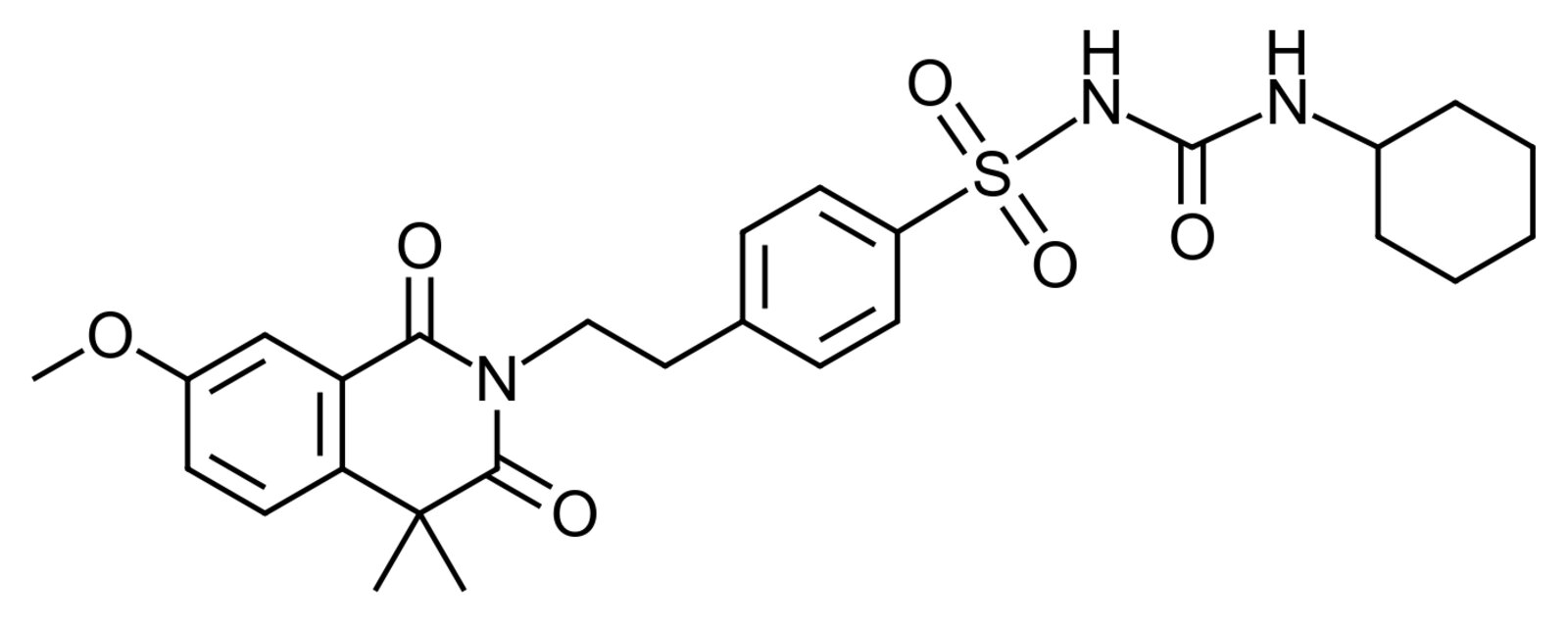 <p>69. The structural formula of the oral antidiabetic drug gliquidone is shown. Which functional group is essential for the pharmacological activity of the molecule?</p><p>A. Carboxylic acid ester</p><p>B. Carboxylic acid amide</p><p>C. Carboxylic acid anhydride</p><p>D. Sulfonamide</p><p>E. Phosphoric acid anhydride</p>