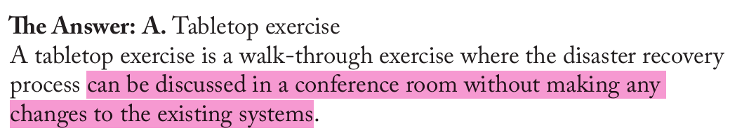 <p>Tabletop exercise</p>