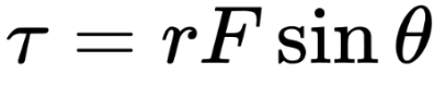 (Magnitude Form, where θ is the angle between r and F)